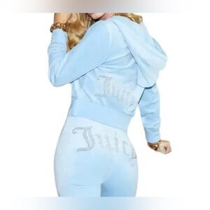Juicy Couture Sky Blue Velour Set